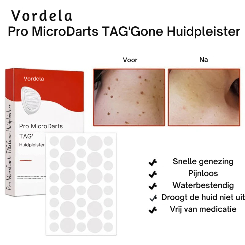 Vordela® Pro MicroDarts TAG'Gone huidpleisters voor het verwijderen van huidtags