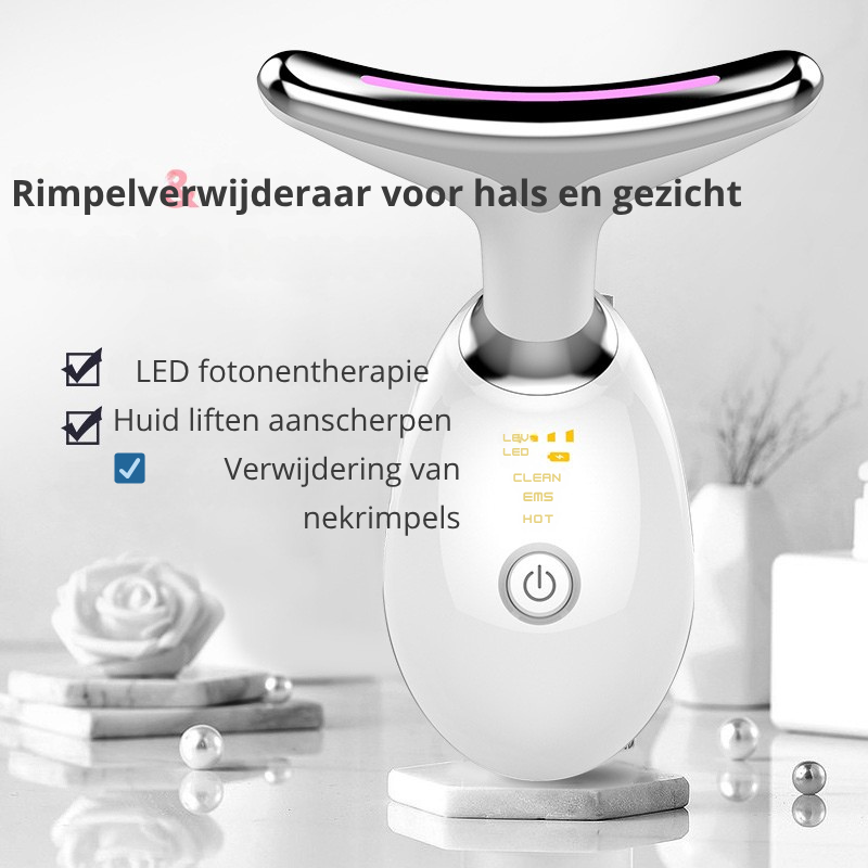 EMS ROOD LICHT THERAPIE GEZICHT HALS LIFT RIMPEL VERWIJDERAAR DRAAI MASSAGER
