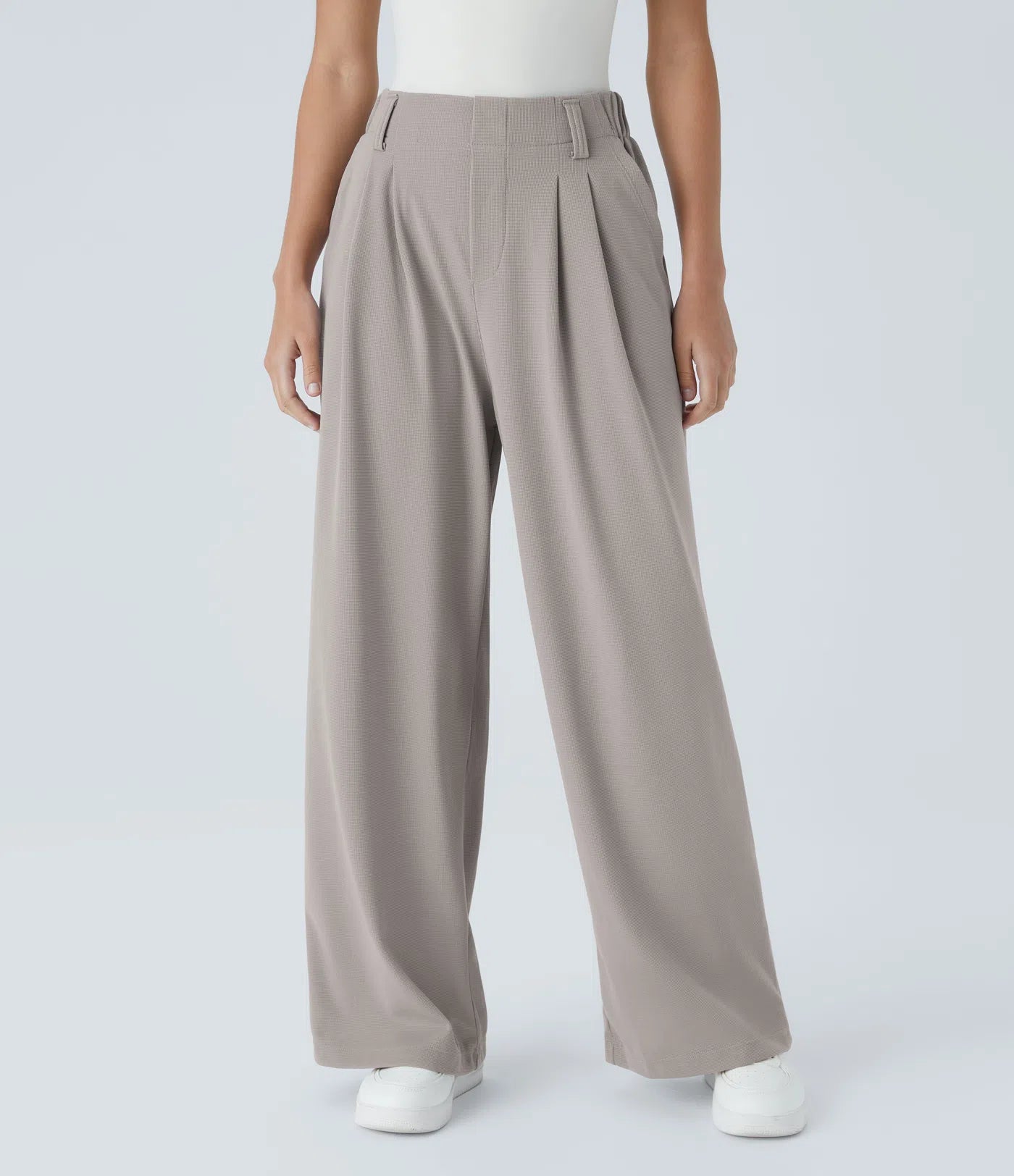 Vordela- mooie broek met hoge taille en wijde pijpen met zijzakken