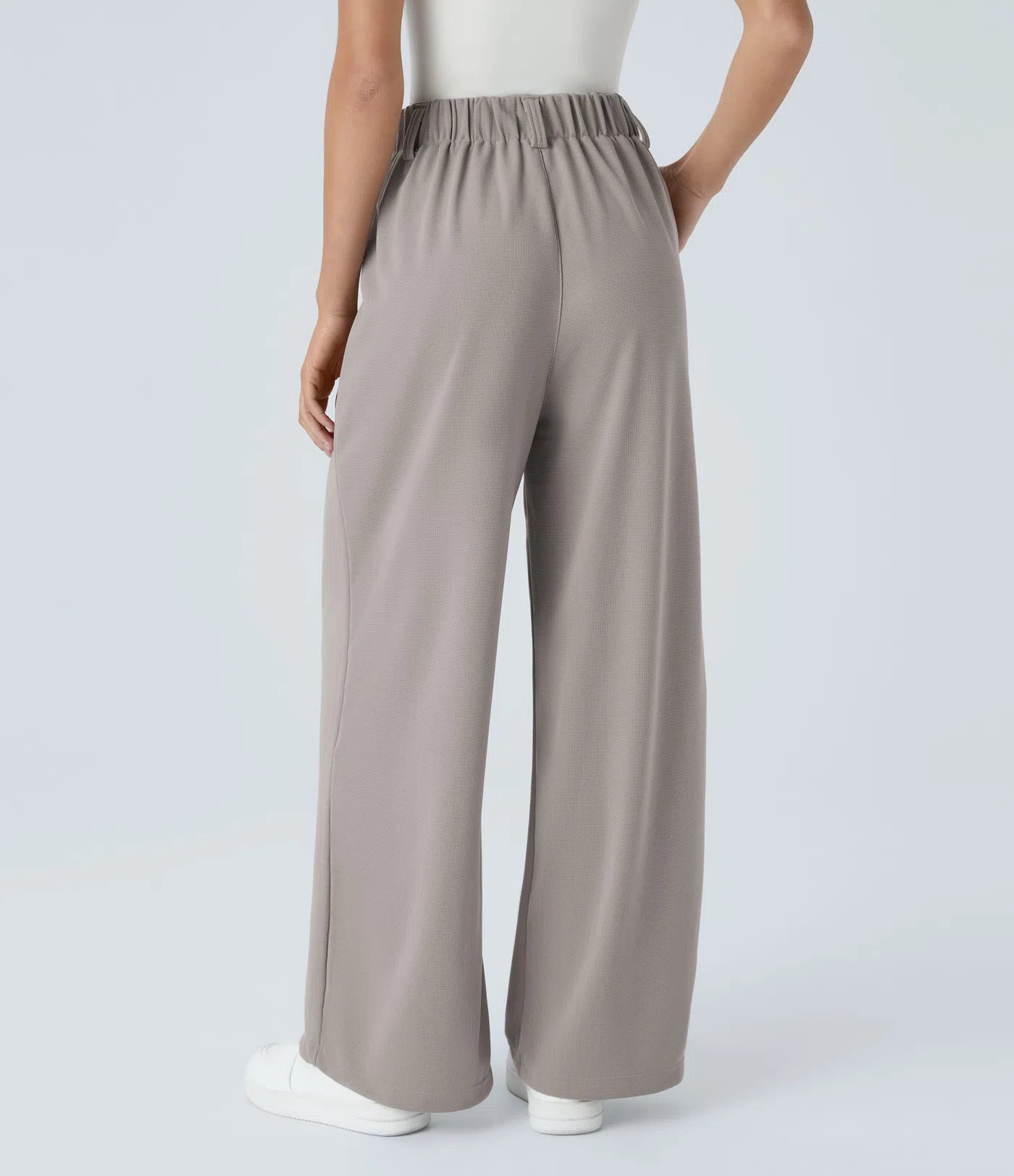 Vordela- mooie broek met hoge taille en wijde pijpen met zijzakken