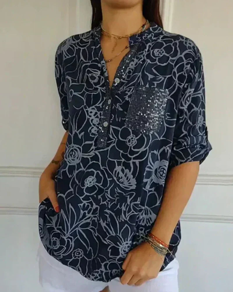 Vordela - Elegante bloemenblouse