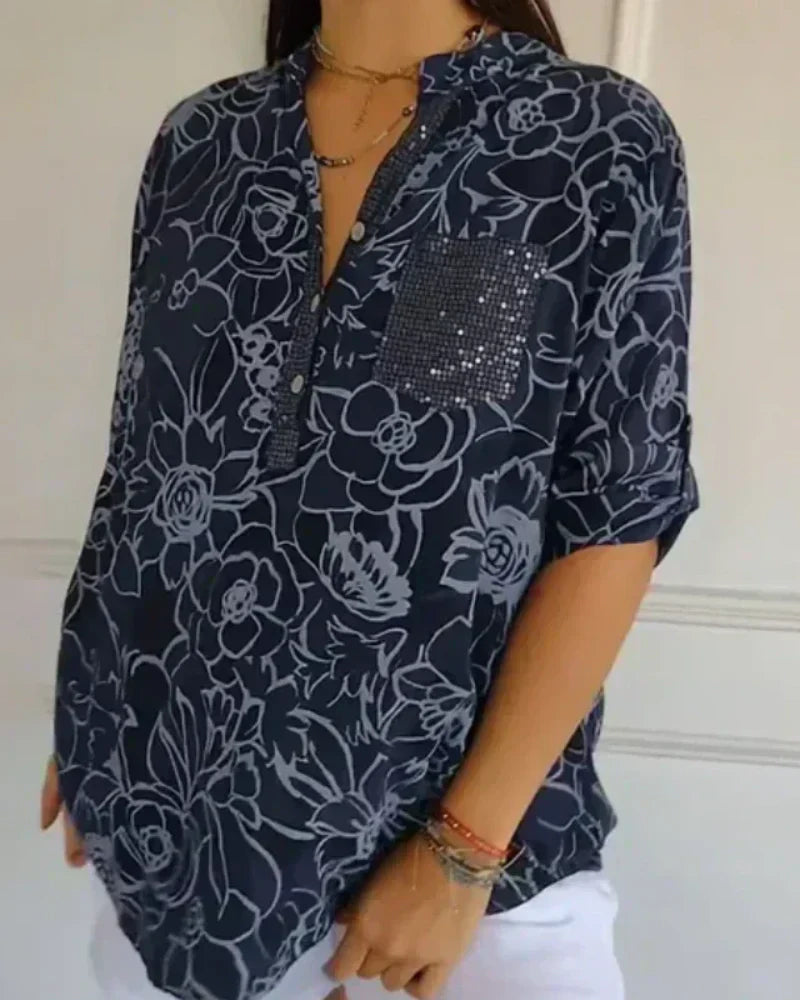 Vordela - Elegante bloemenblouse