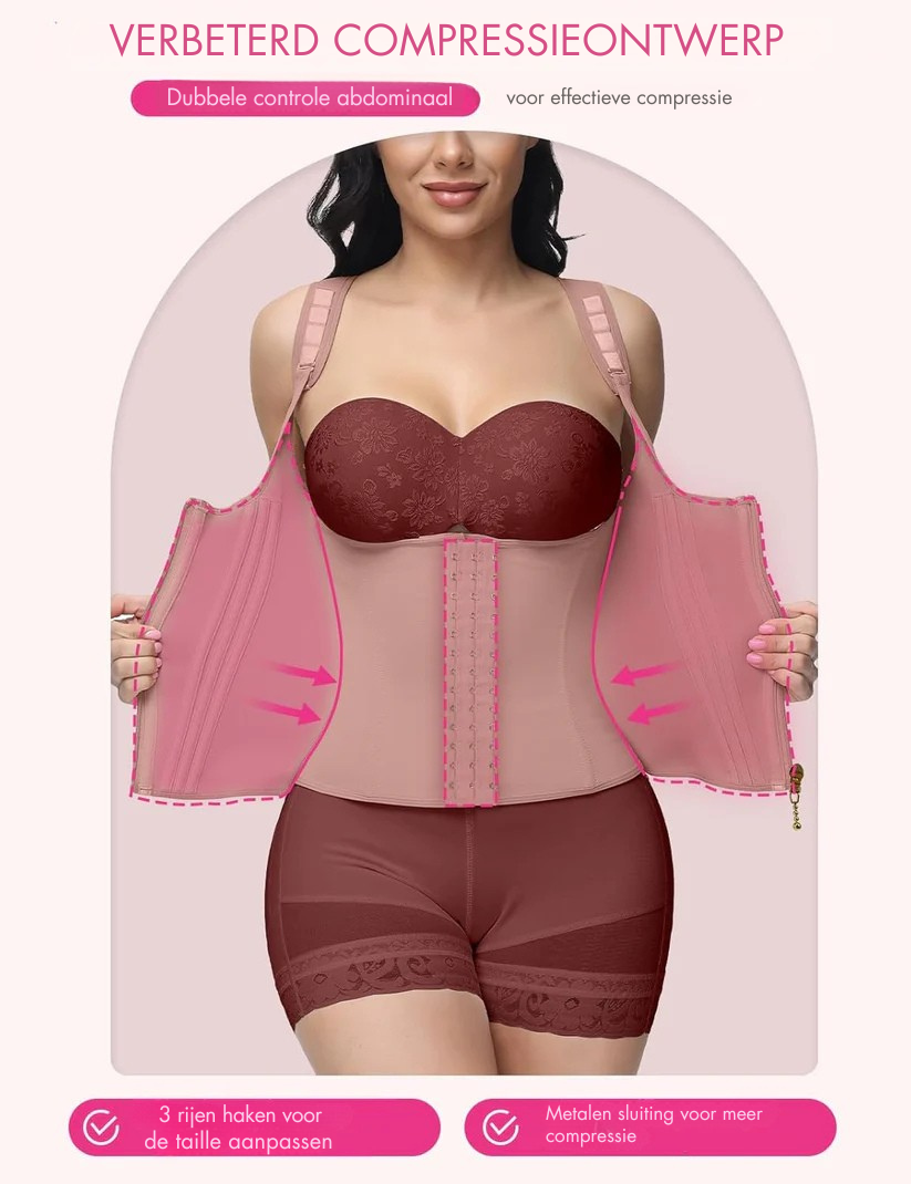 Vordela™ Faja Shapewear met dubbele tailleband - Abdominale controle en taillevorming