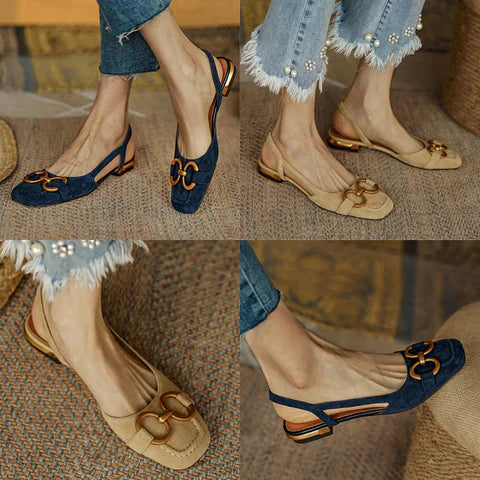 Vordela™ Orthopedic Leather Buckle Sandals