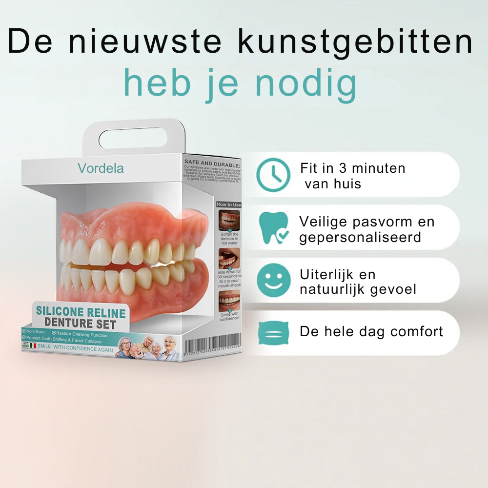 Vordela¨ Volledige kunstgebit set geavanceerde op maat gemaakte 🦷