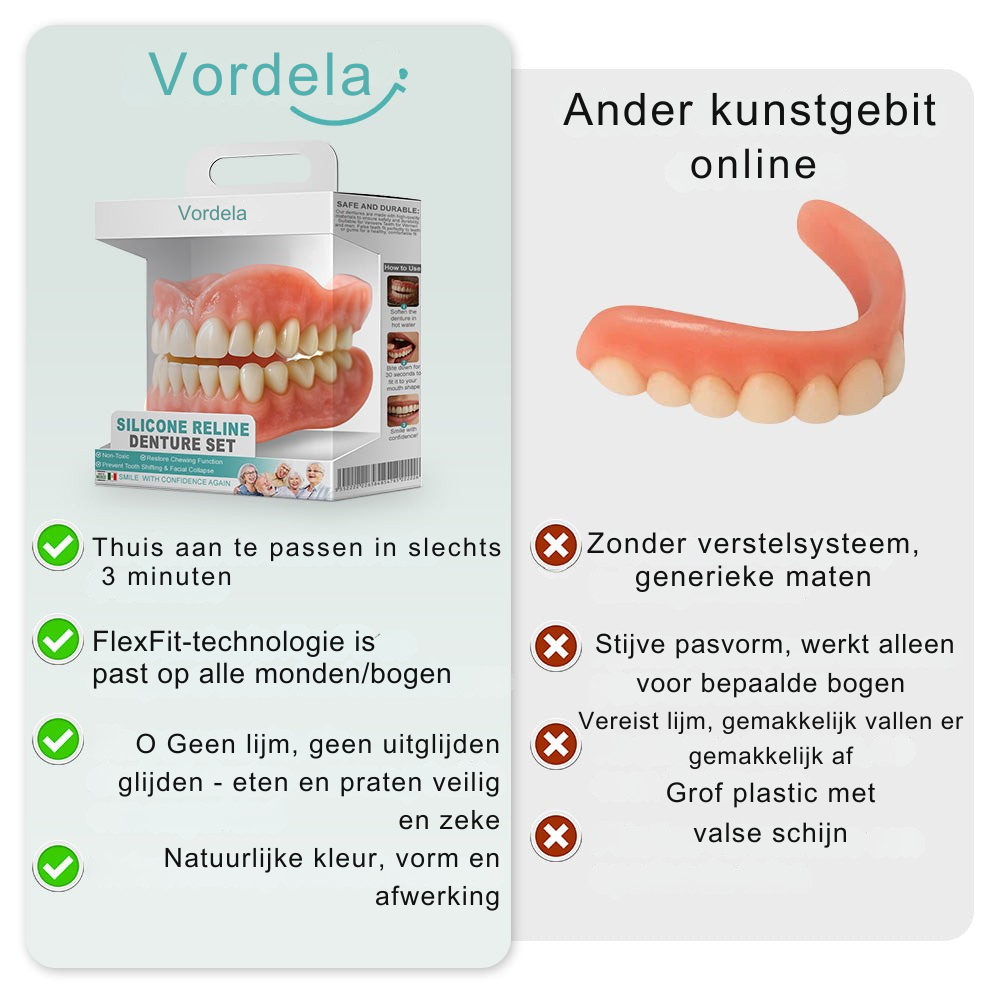 Vordela¨ Volledige kunstgebit set geavanceerde op maat gemaakte 🦷