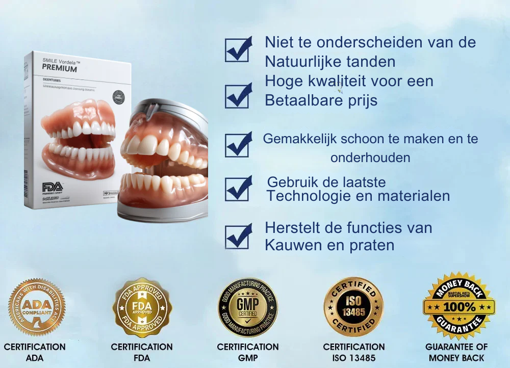 Vordela™ Premium Volledige Kunstgebit🦷Geavanceerde Aangepaste🦷 {CE-markering}