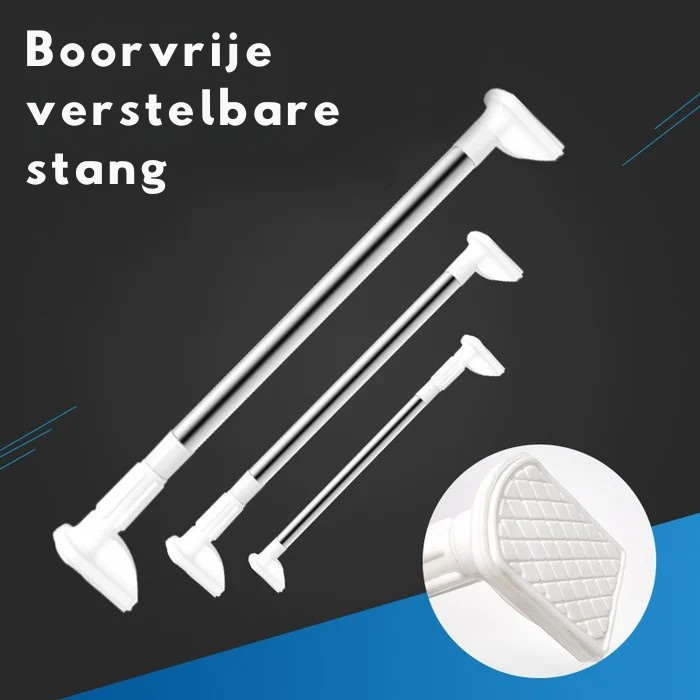 Verstelbare stang zonder boren