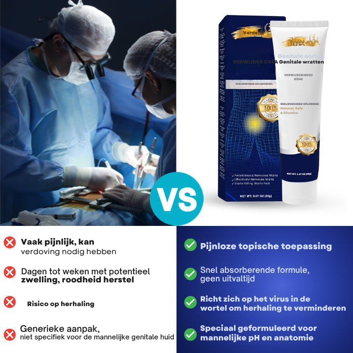 Vordela® Genitale Wratten Verwijder Crème 👨Ontworpen voor Mannen