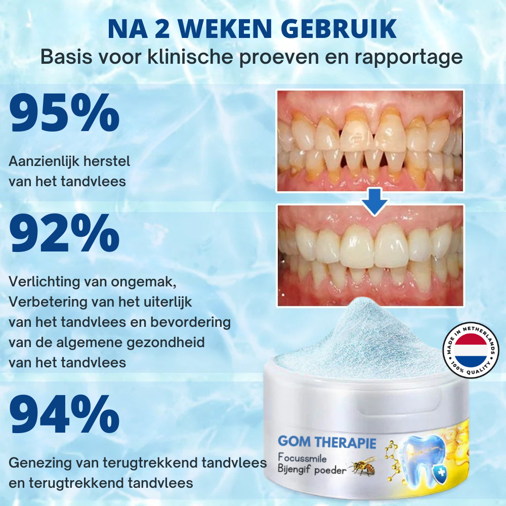 ❤️Vordela® Focussmile bijengif poeder voor oraal gebruik 🦷 (CE goedgekeurd)