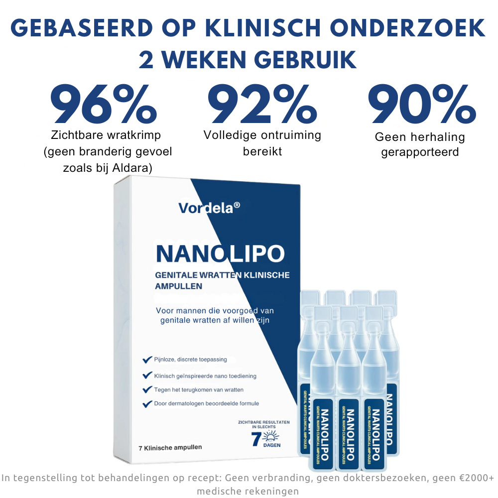 Vordela® NANOLIPO Genitale Wratten Klinische Ampullen
