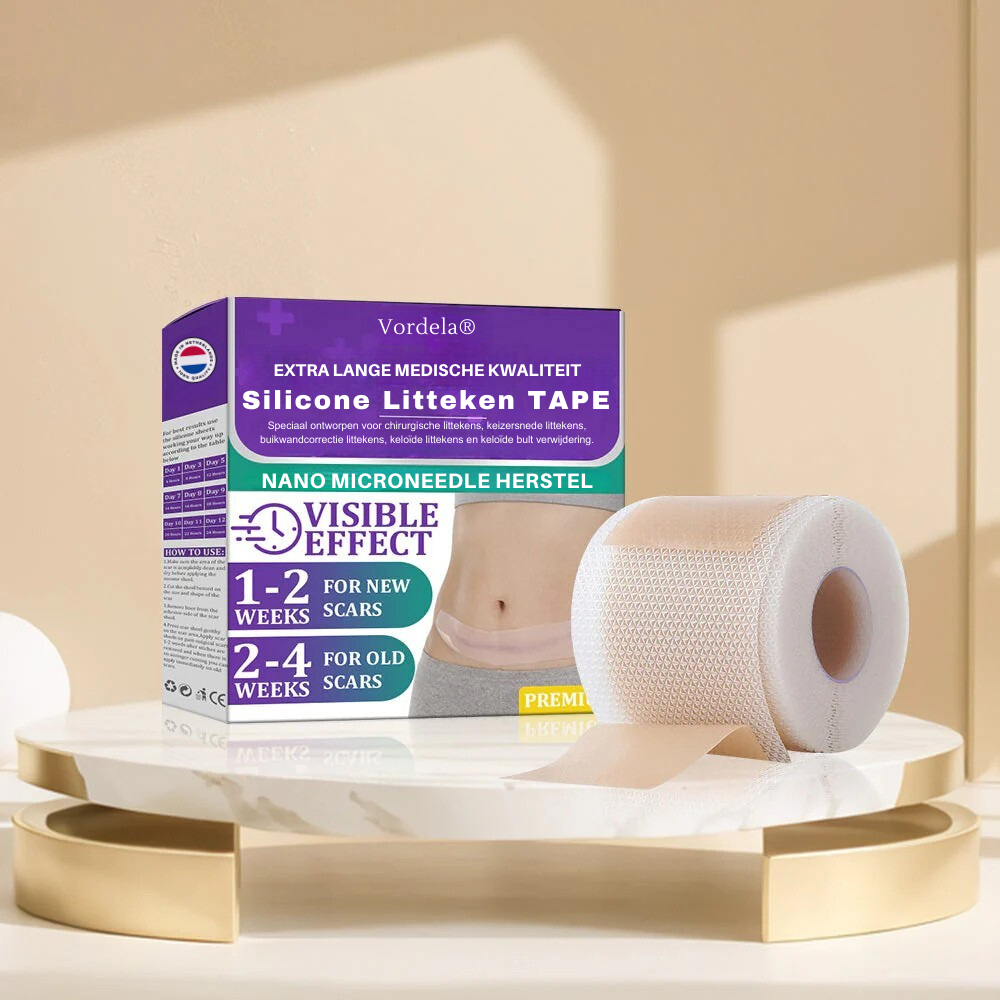 Vordela® 🏷️ ReGen Micronaald Tape met Nano-Hyaluronzuur 💊 Voor behandeling van littekens, striae, keloïden, acne, brandwonden en huidoneffenheden