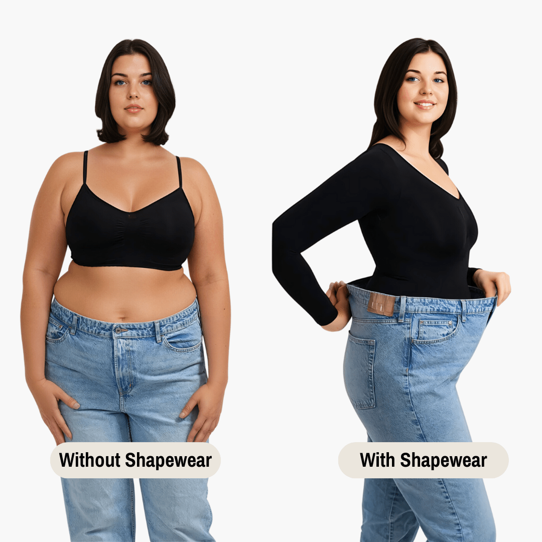 Vordela¨1+1 Gratis Snatching Shapewear Longsleeve Bodysuit String