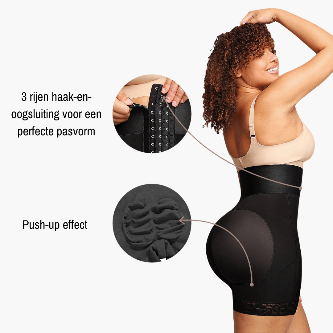Vordela¨Hoog Getailleerde Bodyshaper Short – Verstelbare Compressie