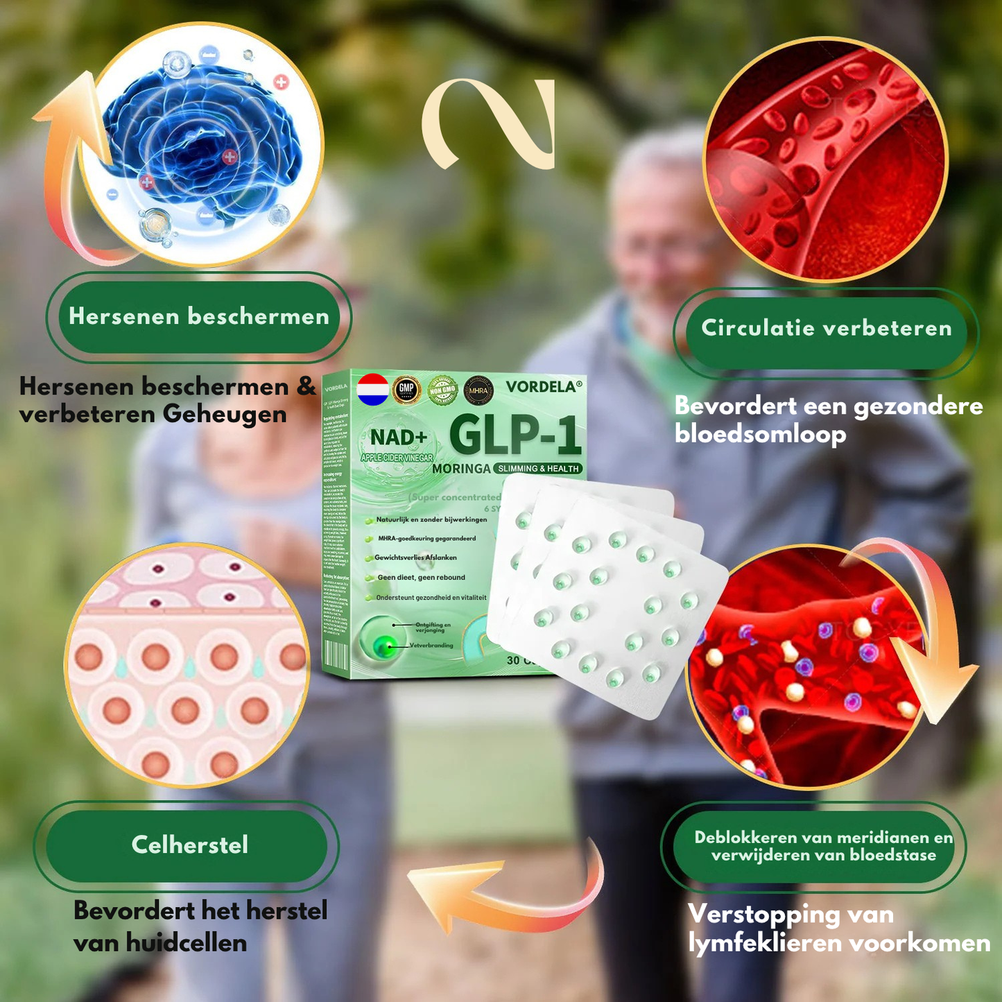 Vordela® GLP-1 & NAD⁺ Ultra-Geconcentreerde Essentie Vloeibare Parels