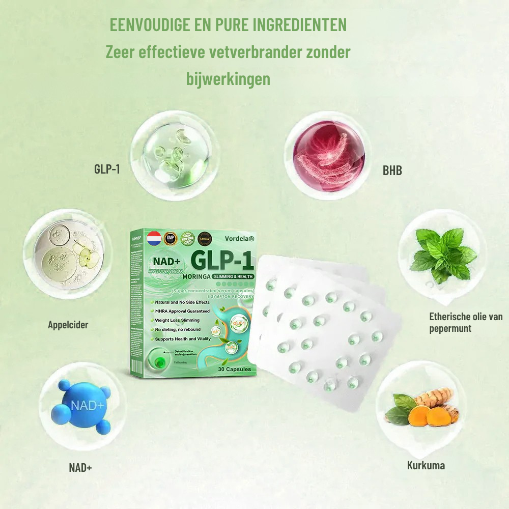Vordela® GLP-1 & NAD⁺ Ultra-Geconcentreerde Essentie Vloeibare Parels