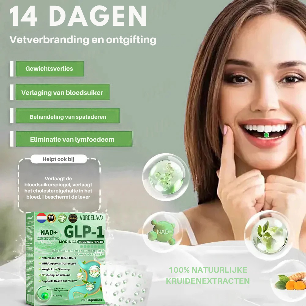 Vordela® GLP-1 & NAD⁺ Ultra-Geconcentreerde Essentie Vloeibare Parels