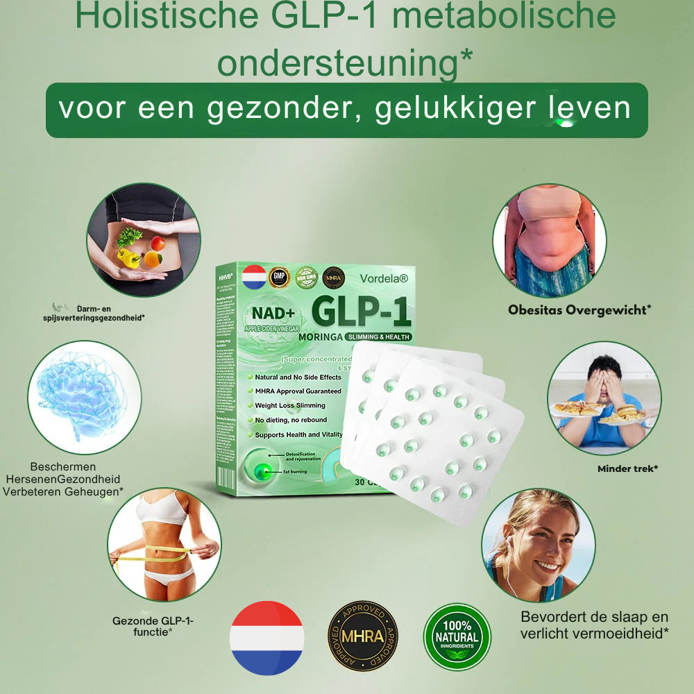 Vordela® GLP-1 & NAD⁺ Ultra-Geconcentreerde Essentie Vloeibare Parels