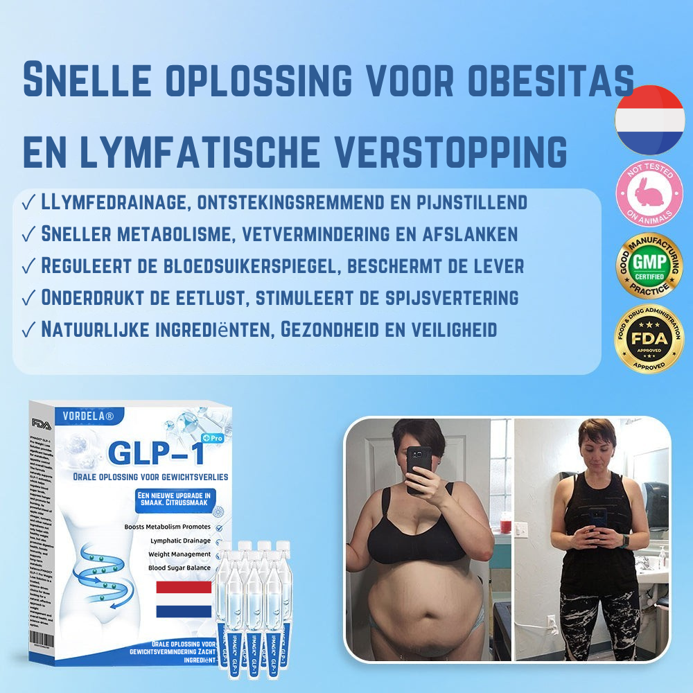 Vordela® GLP-1 Pro orale oplossing voor gewichtsverlies
