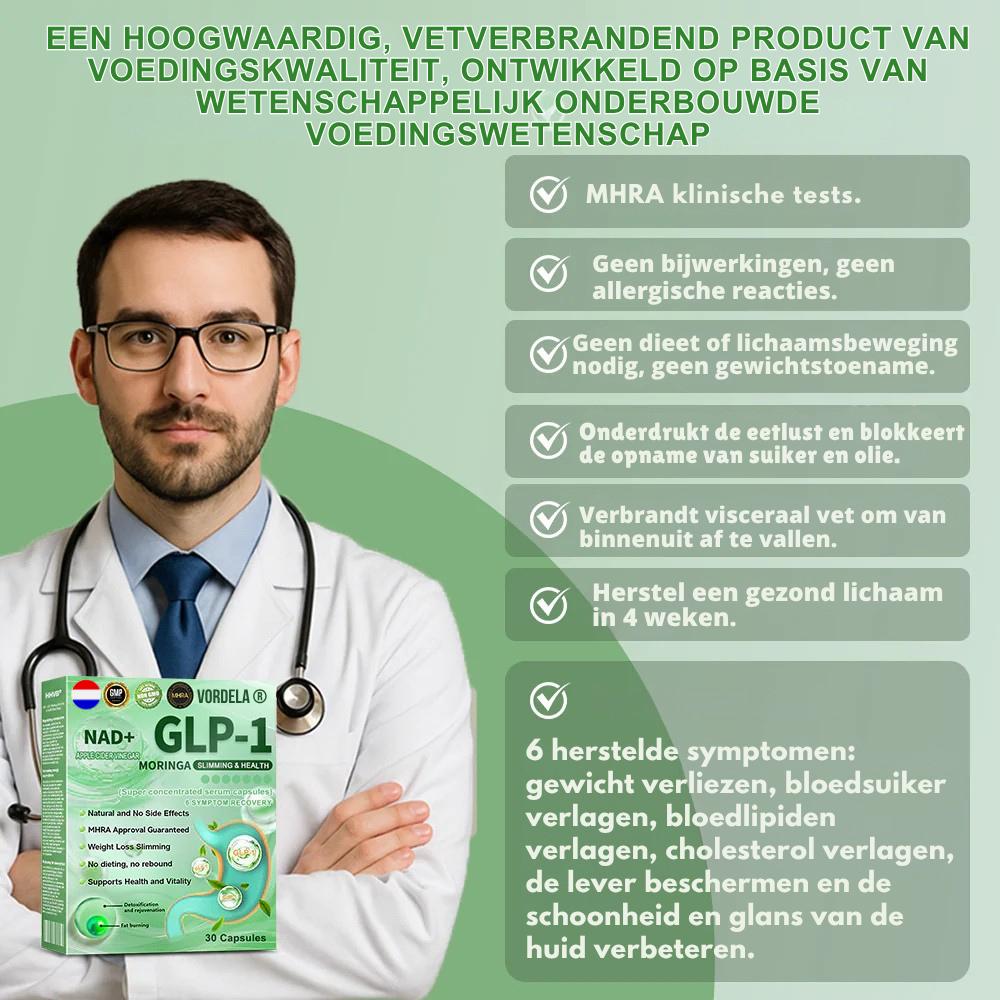 Vordela® GLP-1 & NAD⁺ Ultra-Geconcentreerde Essentie Vloeibare Parels