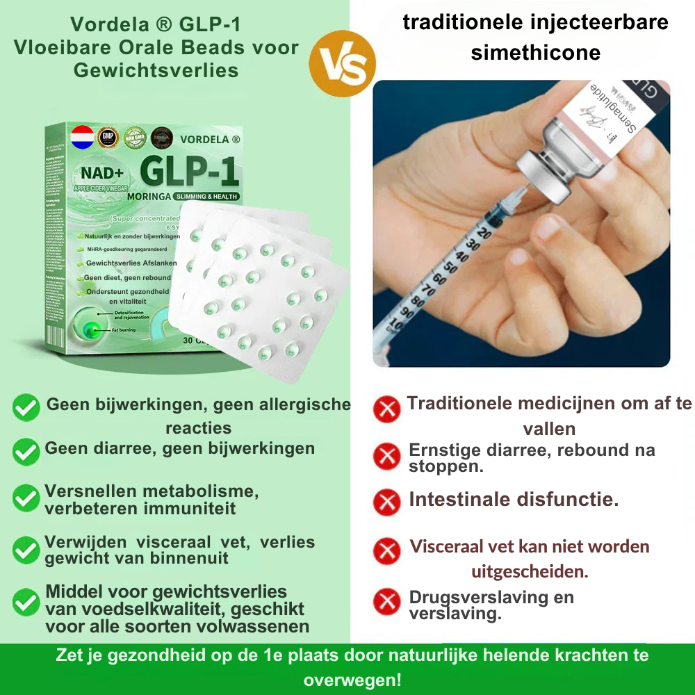 Vordela® GLP-1 & NAD⁺ Ultra-Geconcentreerde Essentie Vloeibare Parels