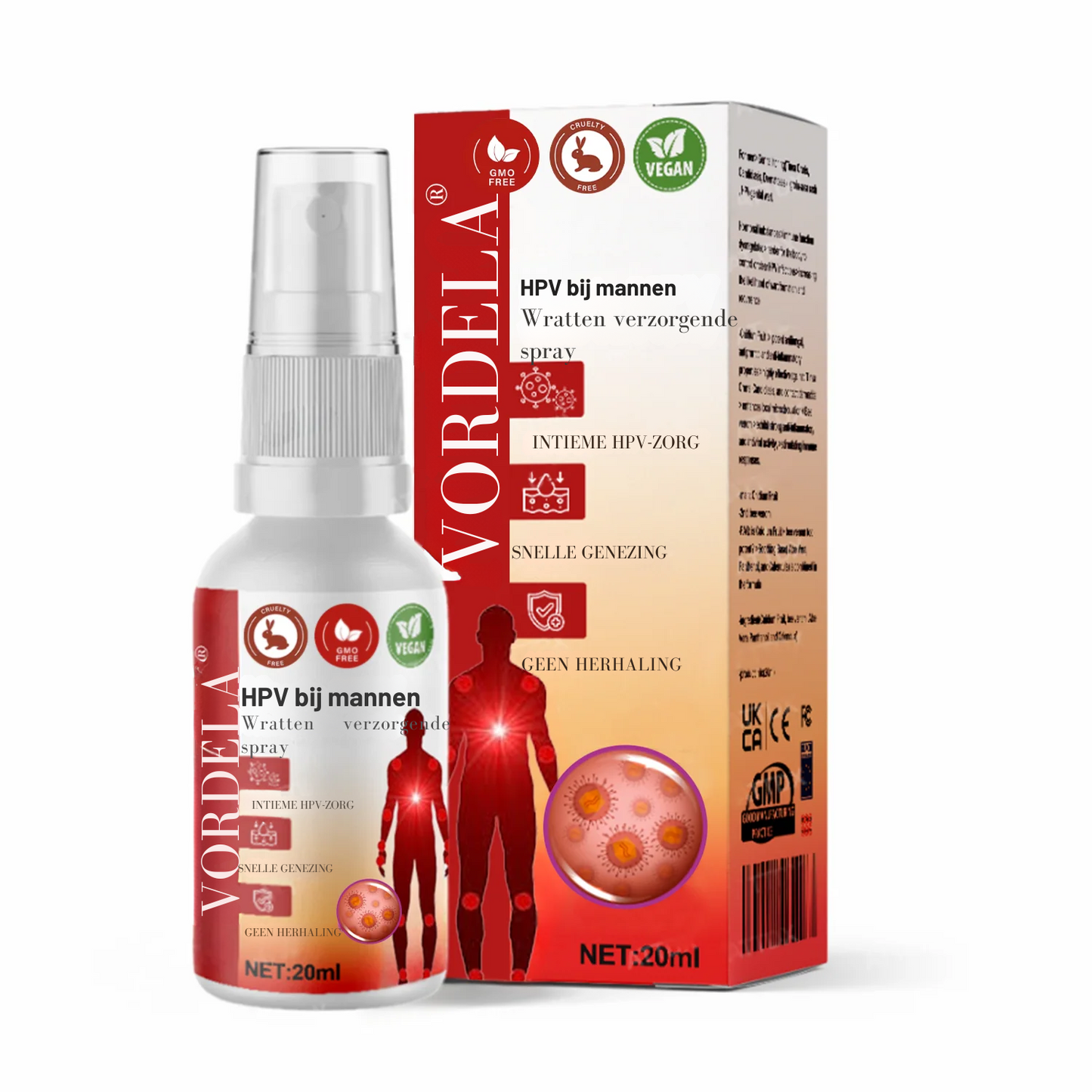 Vordela® HPV Wratten Verzorgingsspray voor mannen