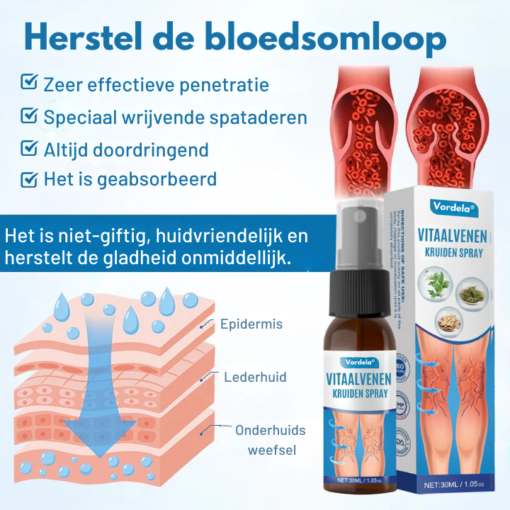 Vordela® VitaalVenen Kruiden Spray 🔥