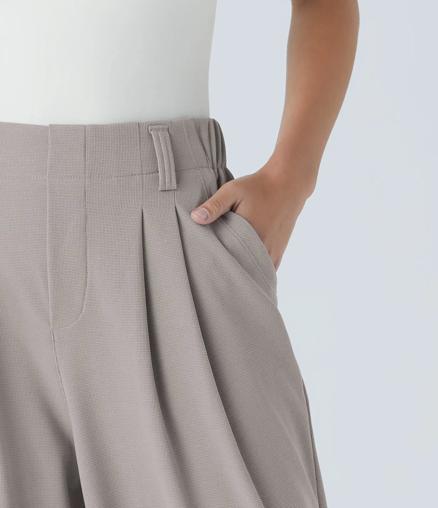 Vordela- mooie broek met hoge taille en wijde pijpen met zijzakken