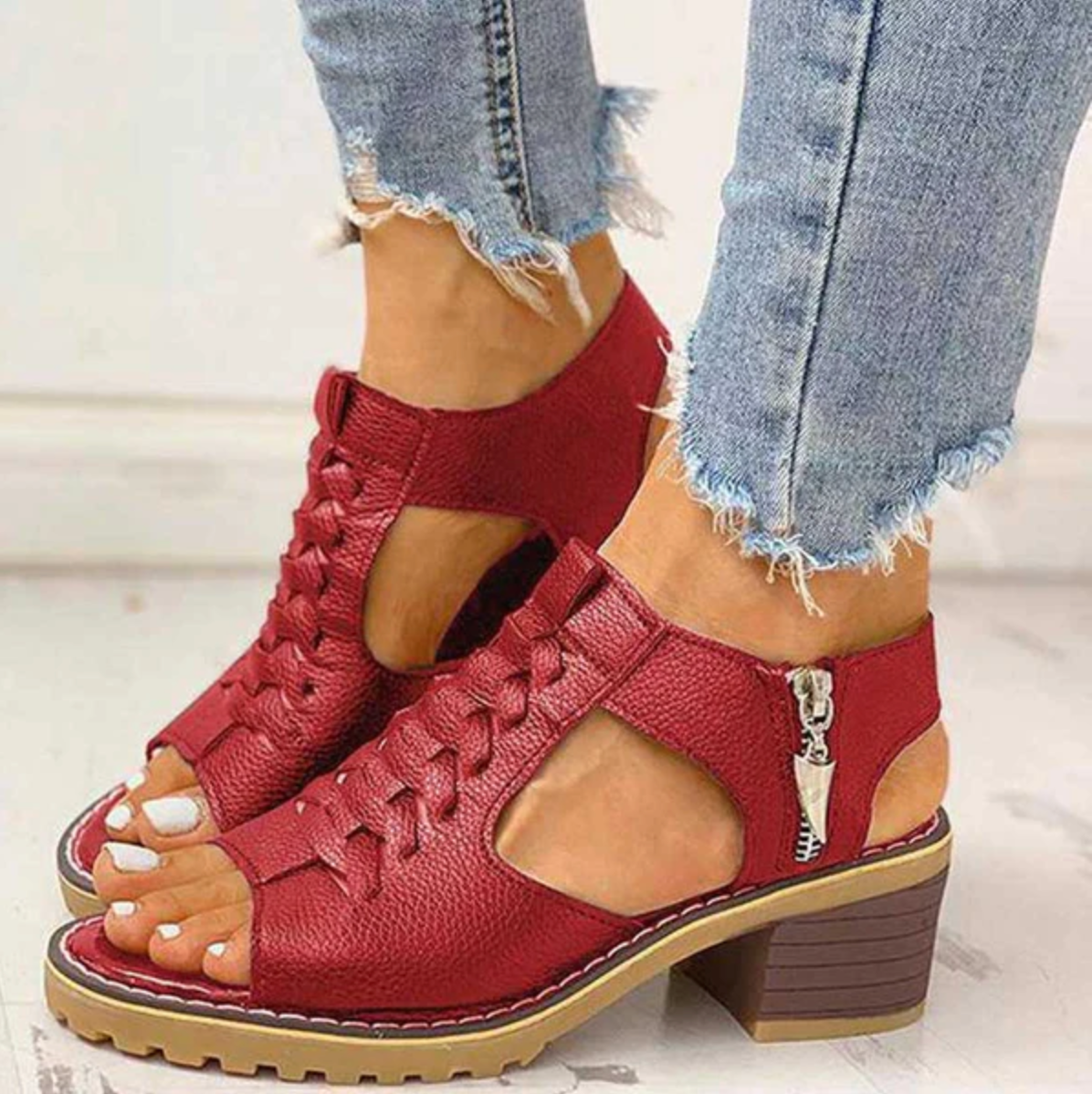 Vordela™ Elegante Hoge Hak Sandalen