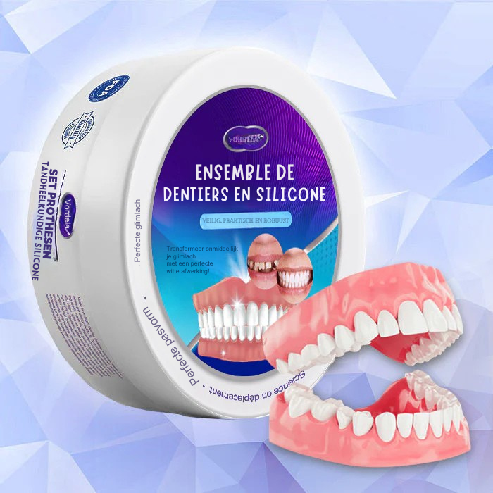 Vordela® Set van siliconen kunstgebitten nu 50% korting