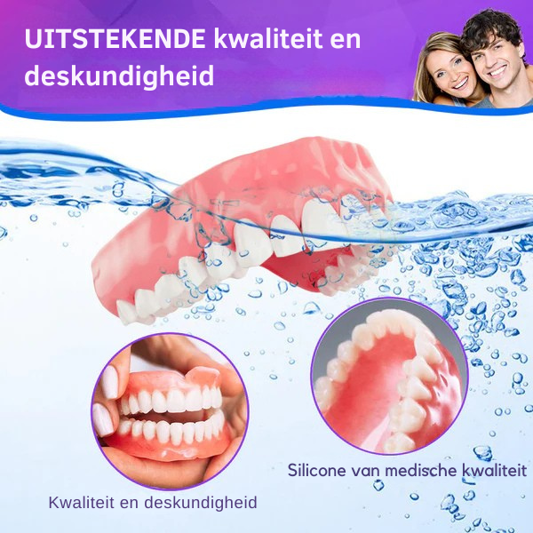Vordela® Set van siliconen kunstgebitten nu 50% korting