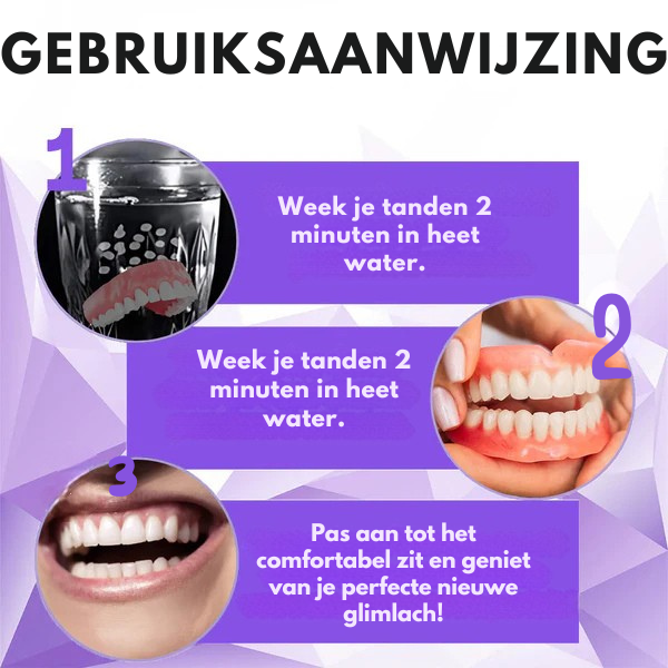 Vordela® Set van siliconen kunstgebitten nu 50% korting