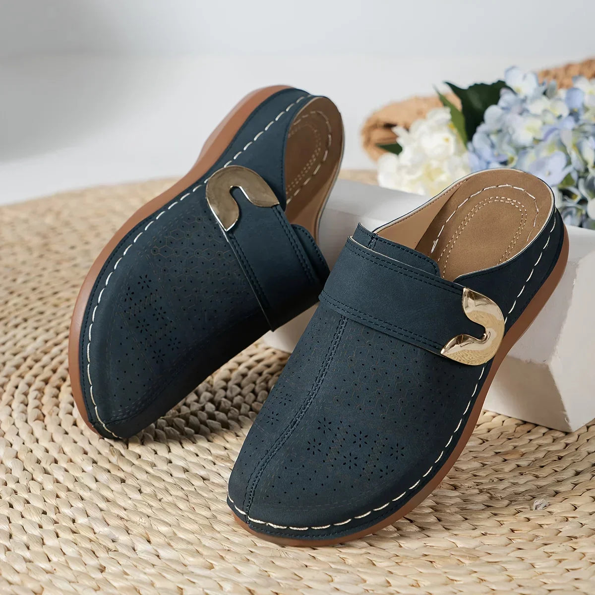 Vordela™ Chique ondersteunende sleehak sandalen