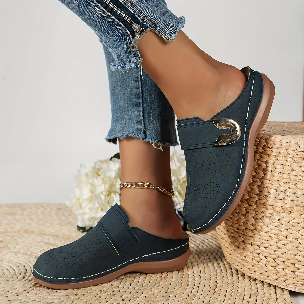 Vordela™ Chique ondersteunende sleehak sandalen