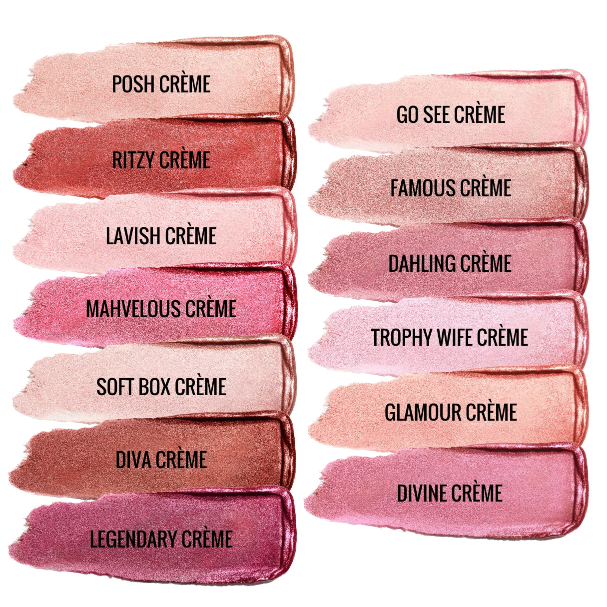 Glamour Crème | Een Frosted blozende perzik lippenstift met gouden en roze glinstering