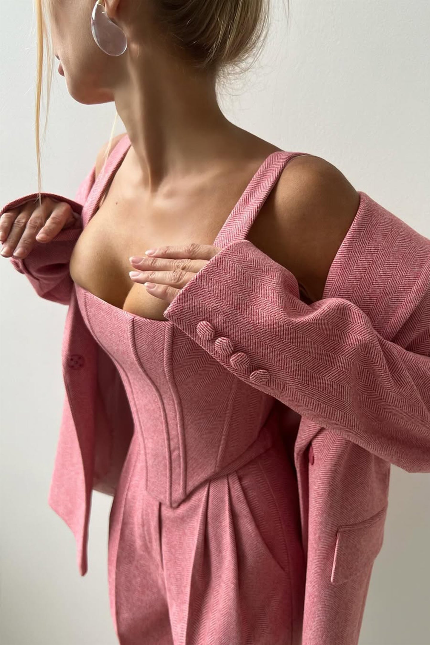 Vordela™ - Driedelige Set met Blazer met Double-Breasted