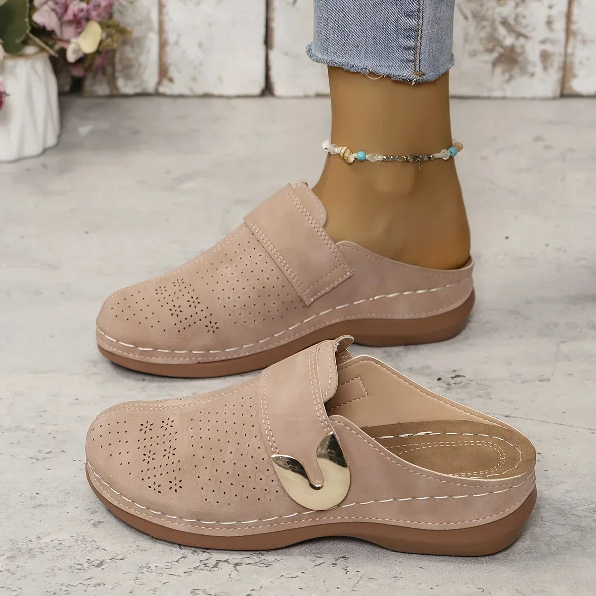 Vordela™ Chique ondersteunende sleehak sandalen