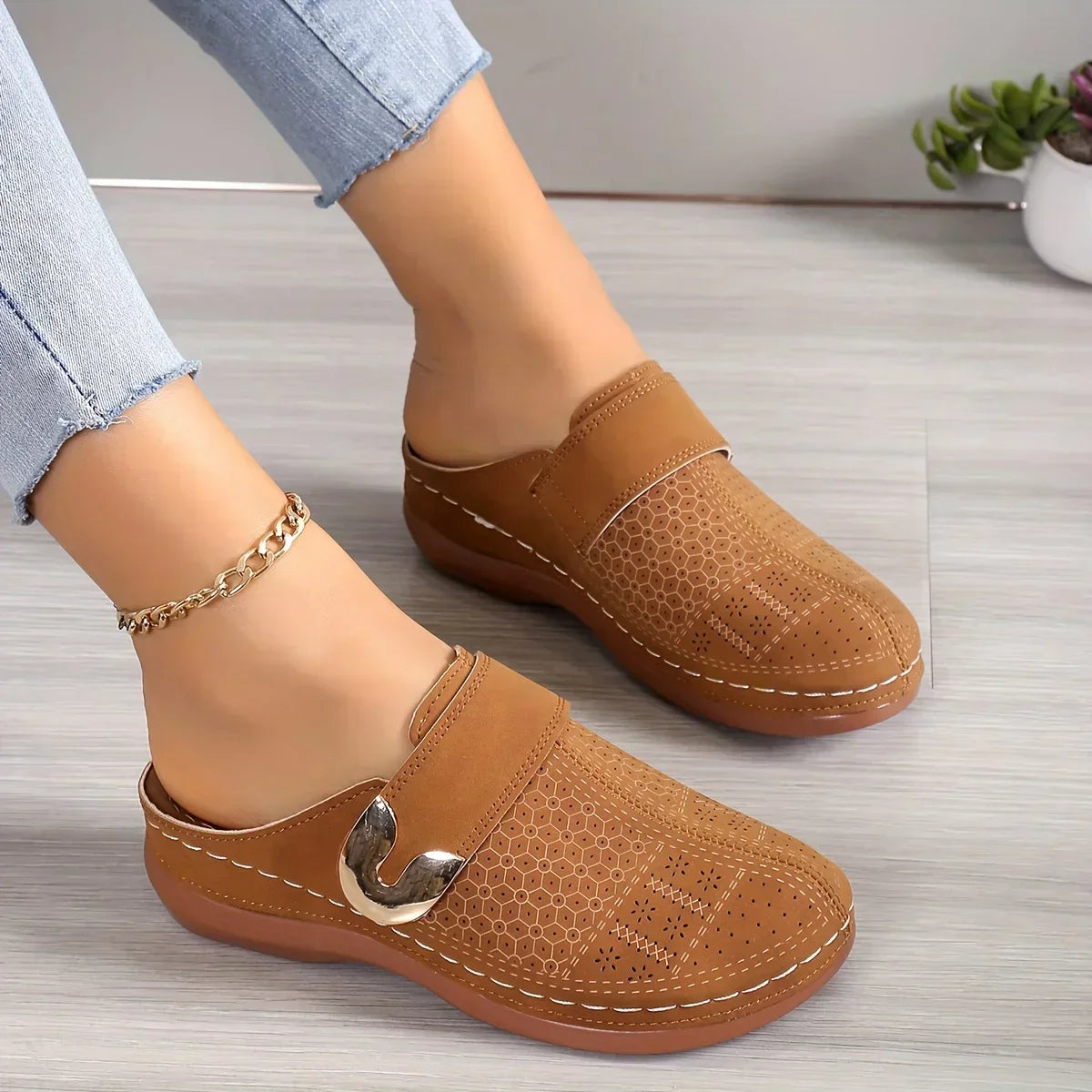 Vordela™ Chique ondersteunende sleehak sandalen
