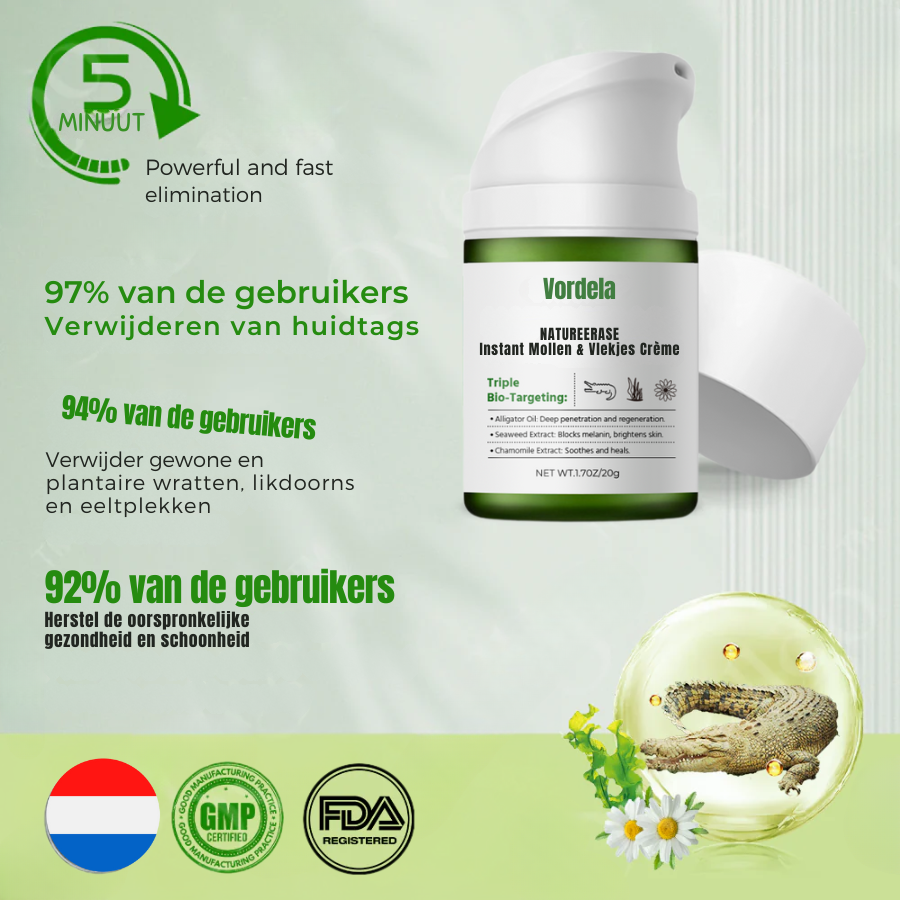 Vordela™ NatureErase Instant Mollen- en Vlekcrème