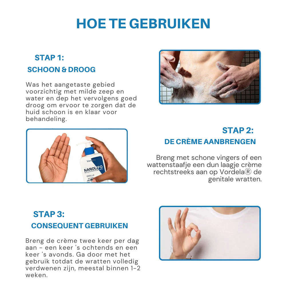 Vordela® NanoLipo HPV Genitale Wratten Waser Crème