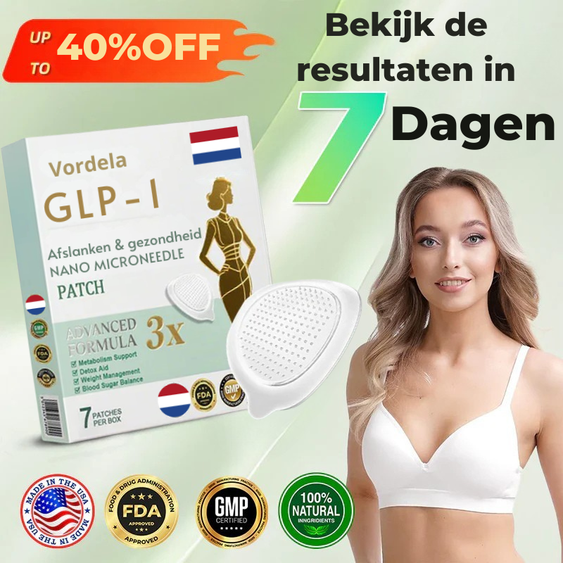 𝑂𝑓𝑓𝑖𝑐𝑖𝑎𝑙 𝑆𝑡𝑜𝑟𝑒 | Vordela® Nano-Microneedle Wellness Patch | Remt trek + Duurzame afgifte | In Nederland gemaakt
