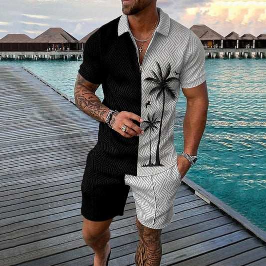 Coconut Tree Poloshirt en Korte Broek