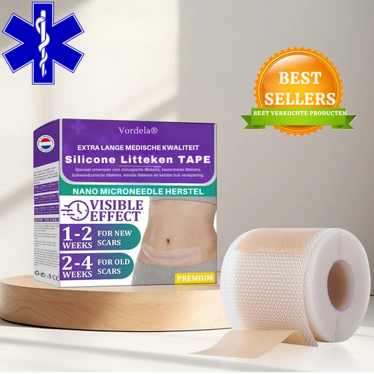 Vordela® 🏷️ ReGen Micronaald Tape met Nano-Hyaluronzuur 💊 Voor behandeling van littekens, striae, keloïden, acne, brandwonden en huidoneffenheden