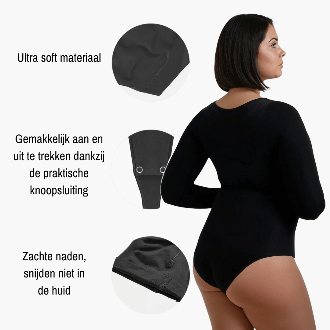 Vordela¨1+1 Gratis Snatching Shapewear Longsleeve Bodysuit – Comfort & Shaping