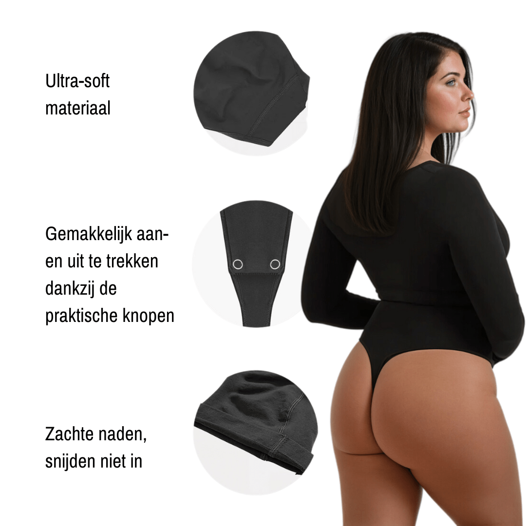 Vordela¨1+1 Gratis Snatching Shapewear Longsleeve Bodysuit String