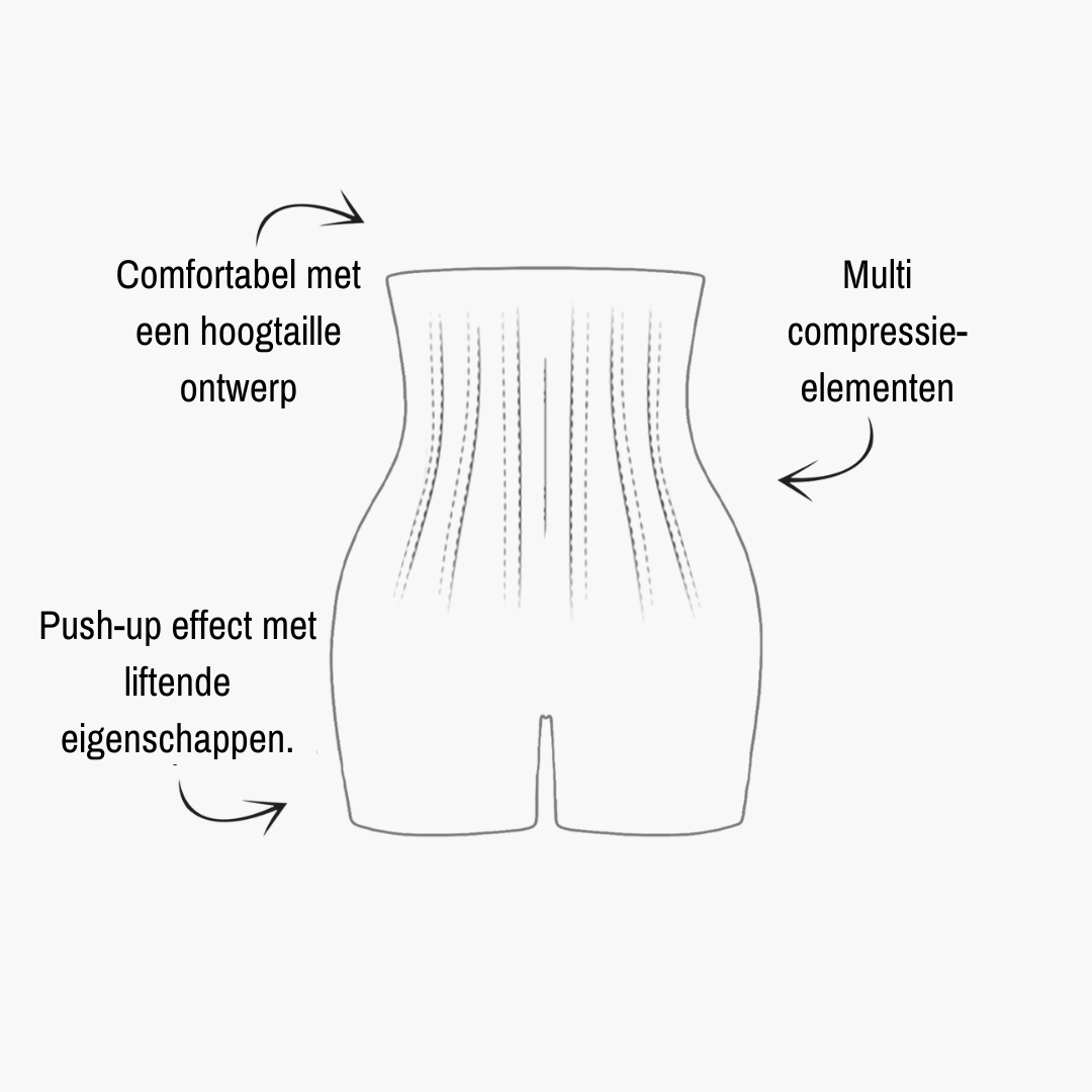 Vordela¨Hoog Getailleerde Bodyshaper Short – Verstelbare Compressie