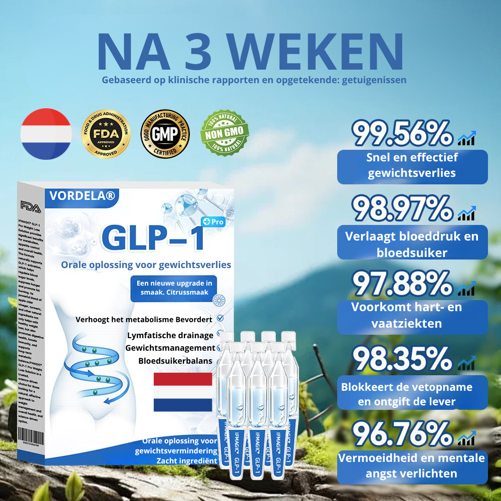 Vordela® GLP-1 Pro orale oplossing voor gewichtsverlies