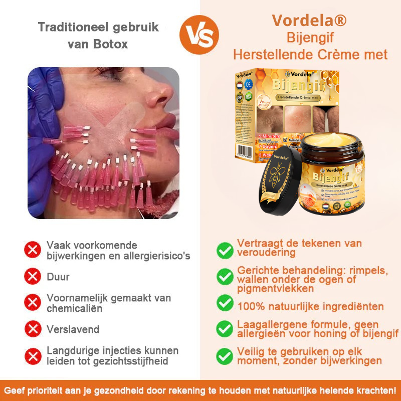 Gemaakt✨ en verzonden vanuit Nederland|✅ Officiële winkel Vordela® Herstellende Crème met  Bijengif 🔥
