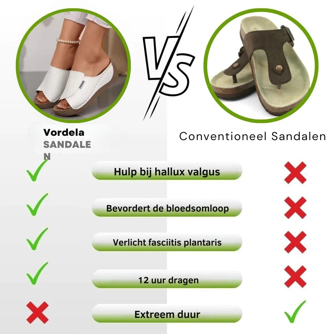 Vordela Sandalen - Ergonomische en antislipsandalen voor pijnverlichting