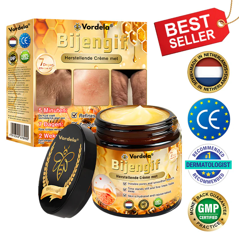 Gemaakt✨ en verzonden vanuit Nederland|✅ Officiële winkel Vordela® Herstellende Crème met  Bijengif 🔥